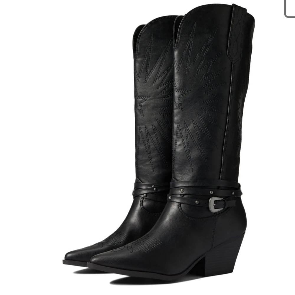 NWOB Indigo Allday black cowgirl boots size 6.5